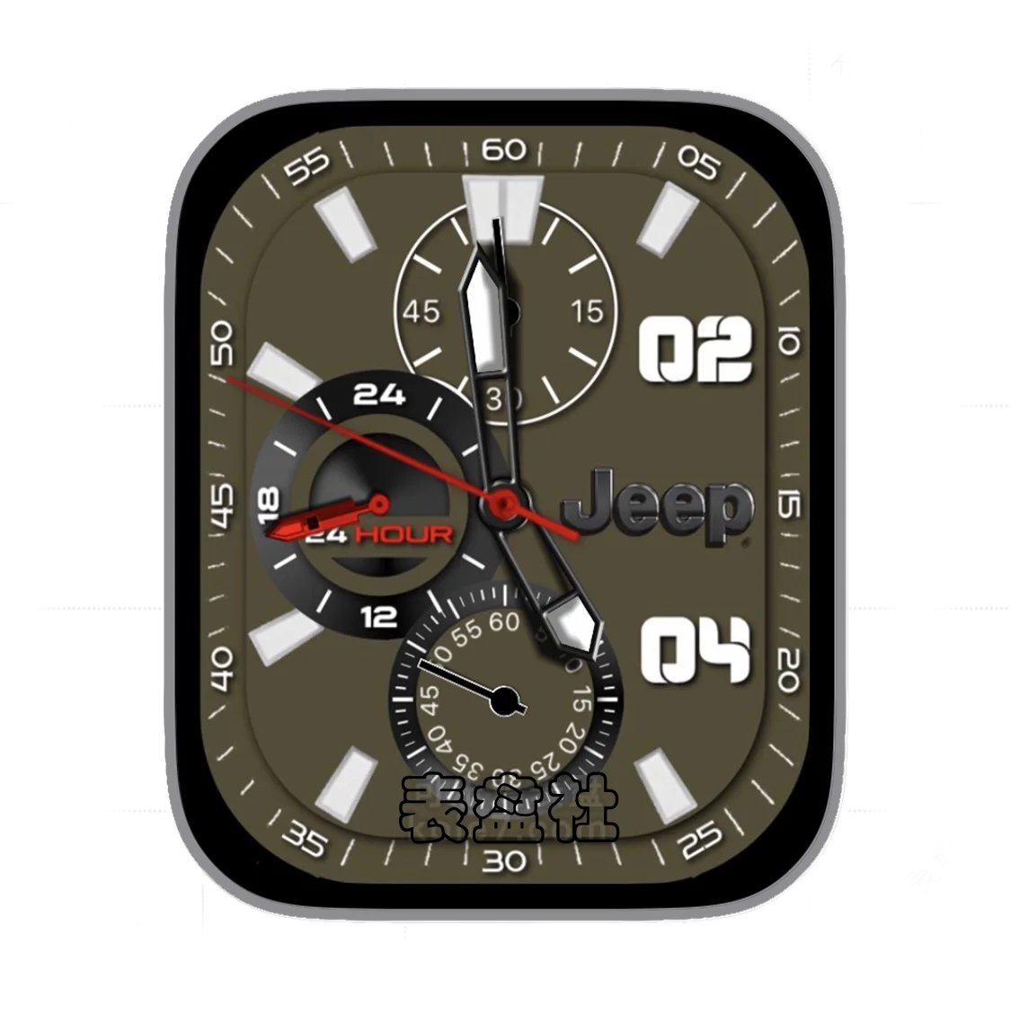 Jeep吉普车暗绿色三盘式数字指针ultra专用表盘