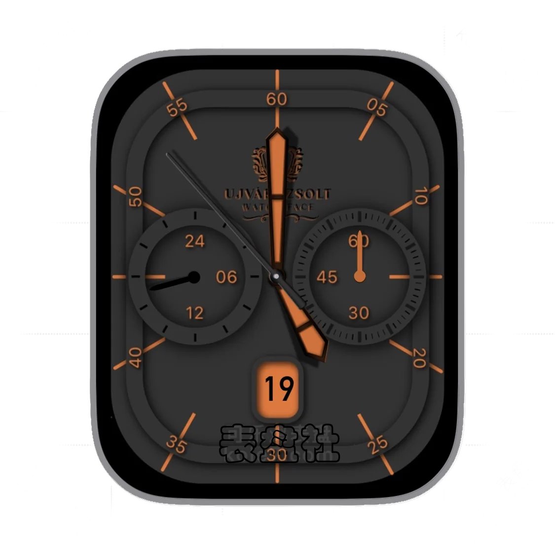 黑黄黄色双盘式年历指针ultra专用表盘