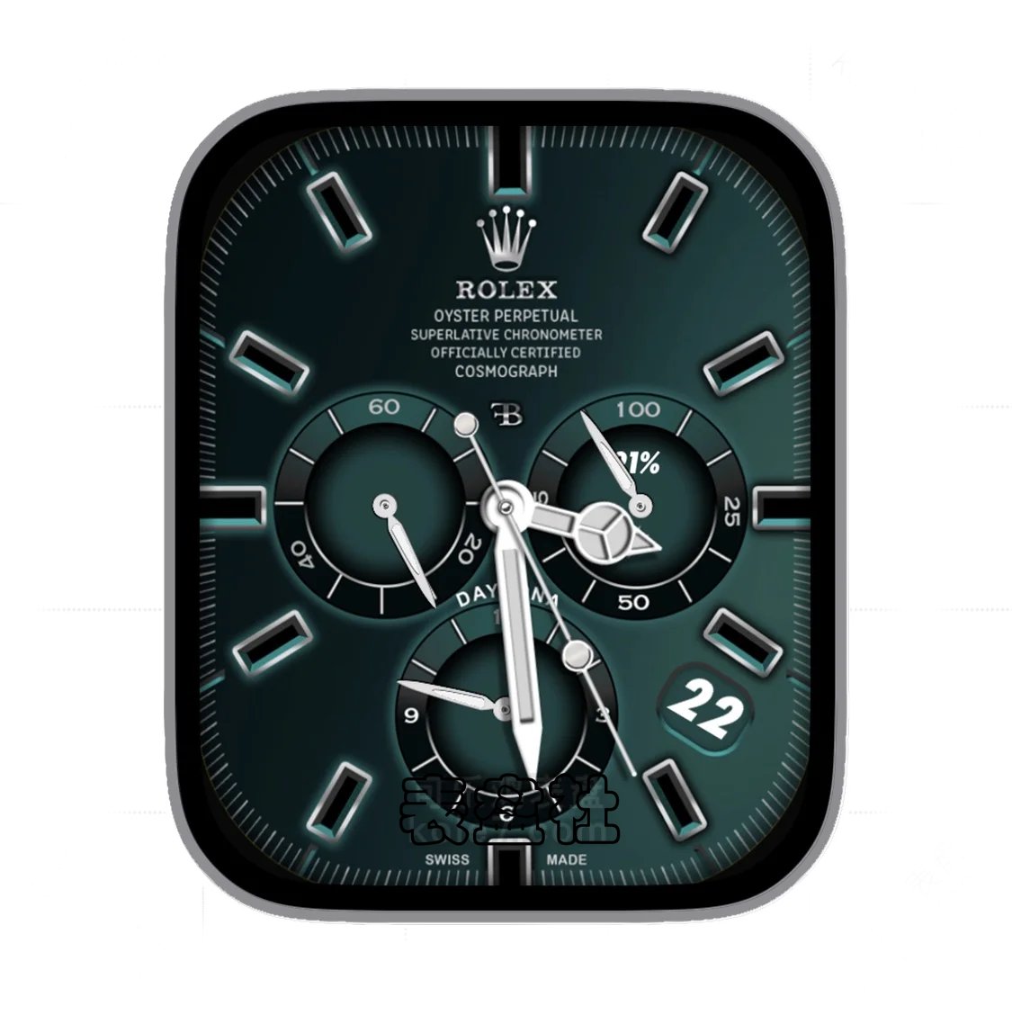 ROLEX劳力士暗绿色三盘式指针ultra专用表盘