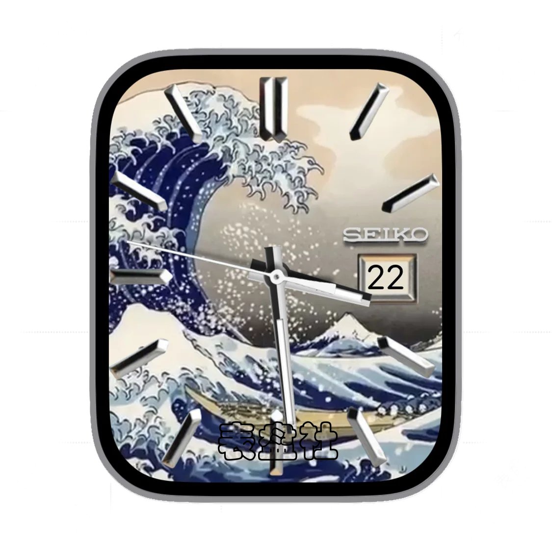 SEIKO精工日本浮世绘画年历指针表盘