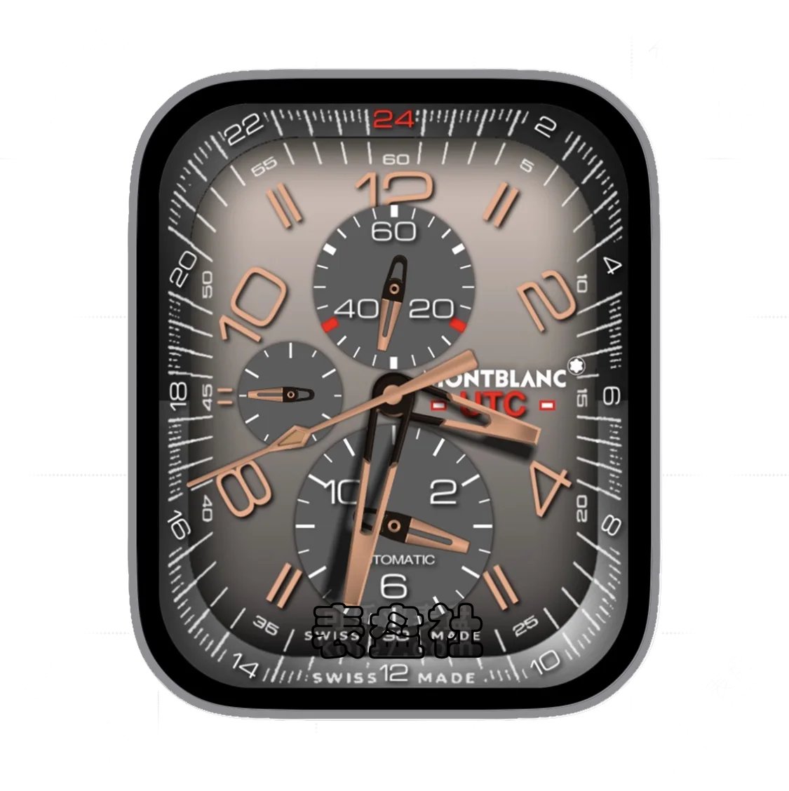 MONTBLANC万宝龙炭黑铜三盘式数字ultra专用表盘