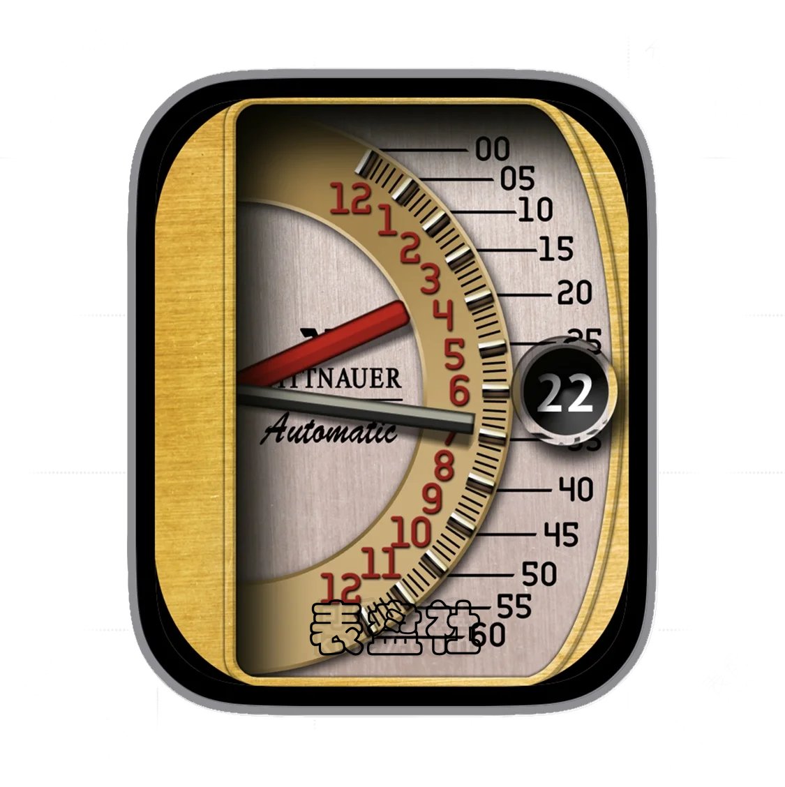 尺形数字年历表盘