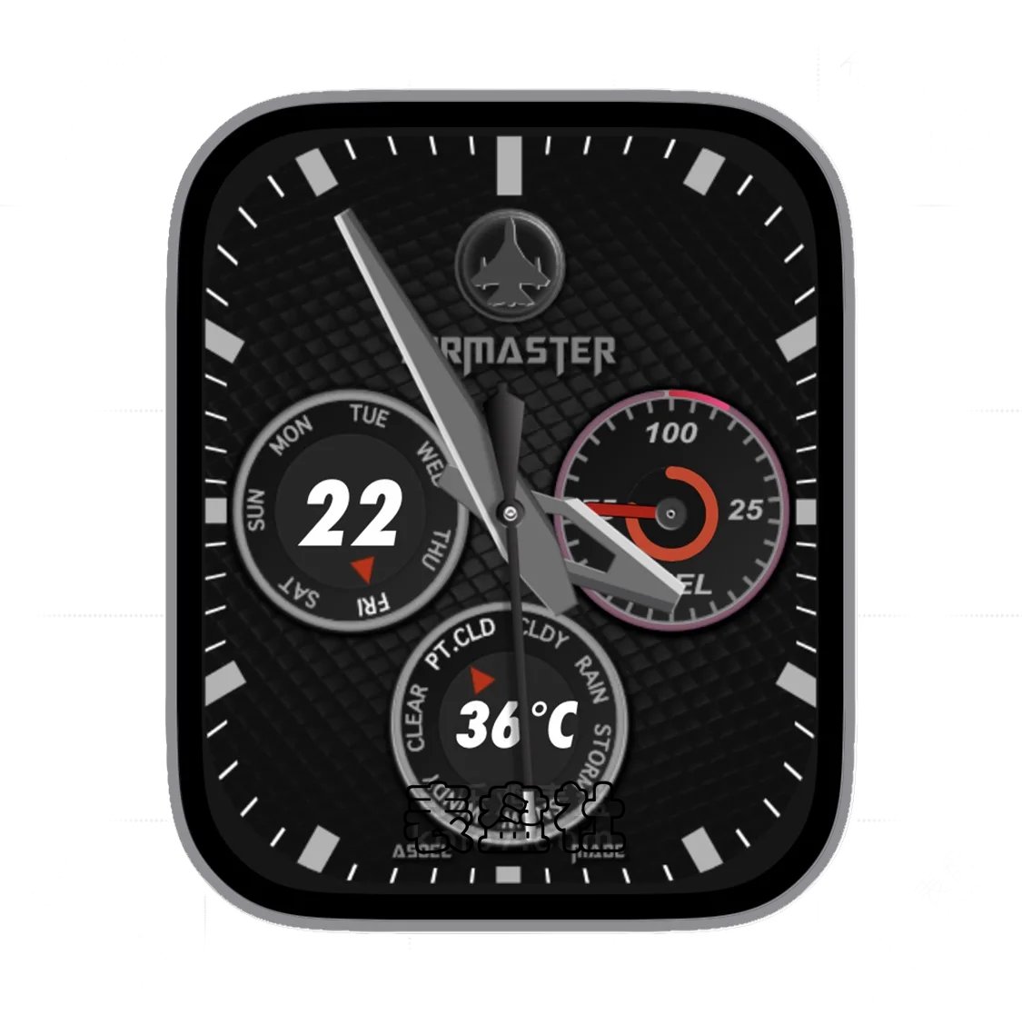 Airmaster梅花空军酷黑色三盘式年历指针uitra专用表盘