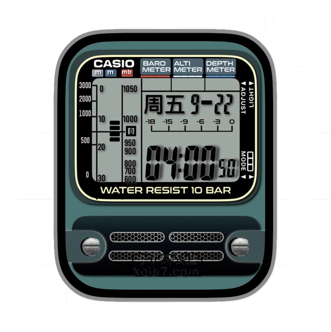 CASIO卡西欧小方屏日期时间表盘