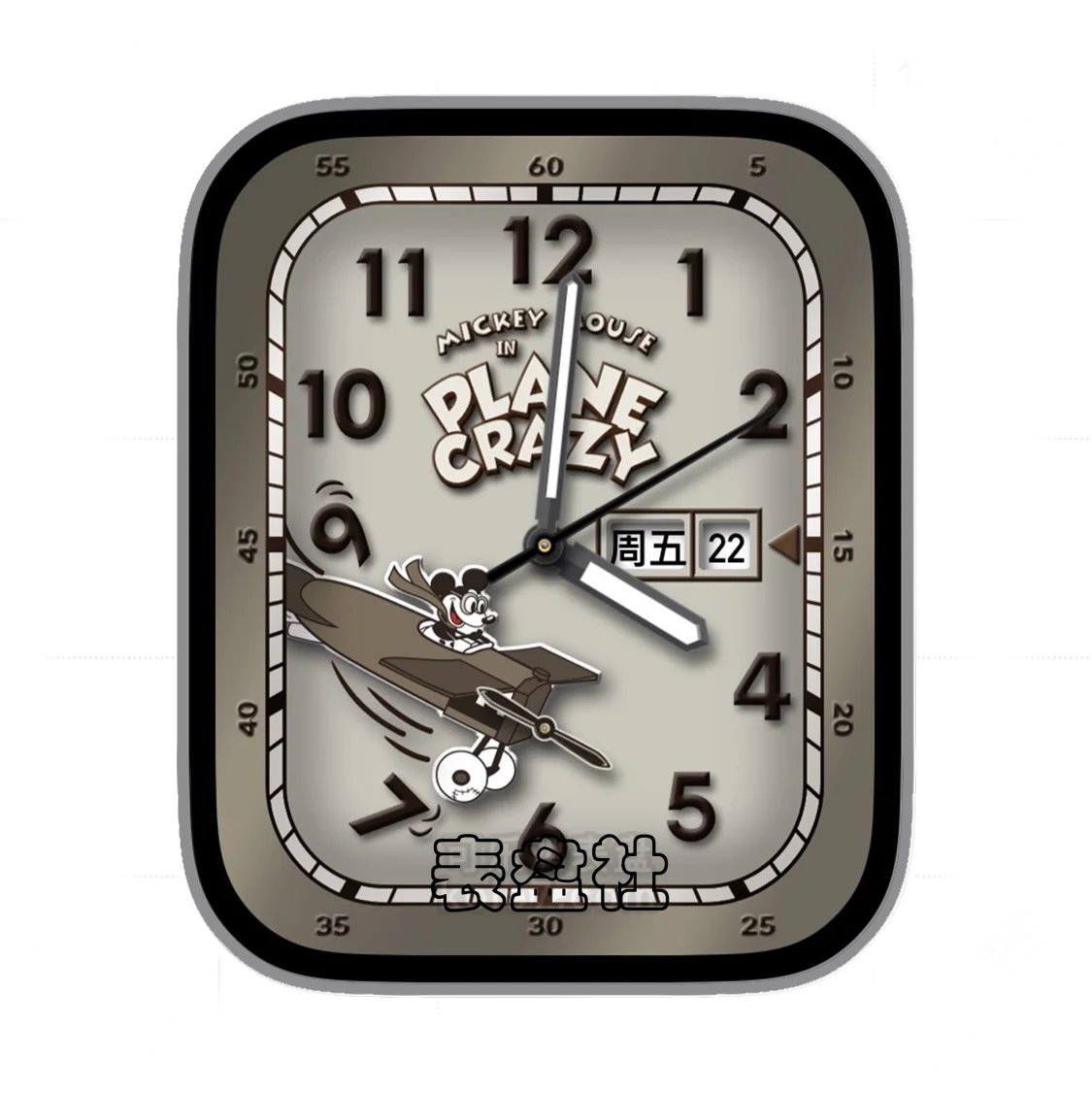 米老鼠空中旅行数字日期年历指针表盘
