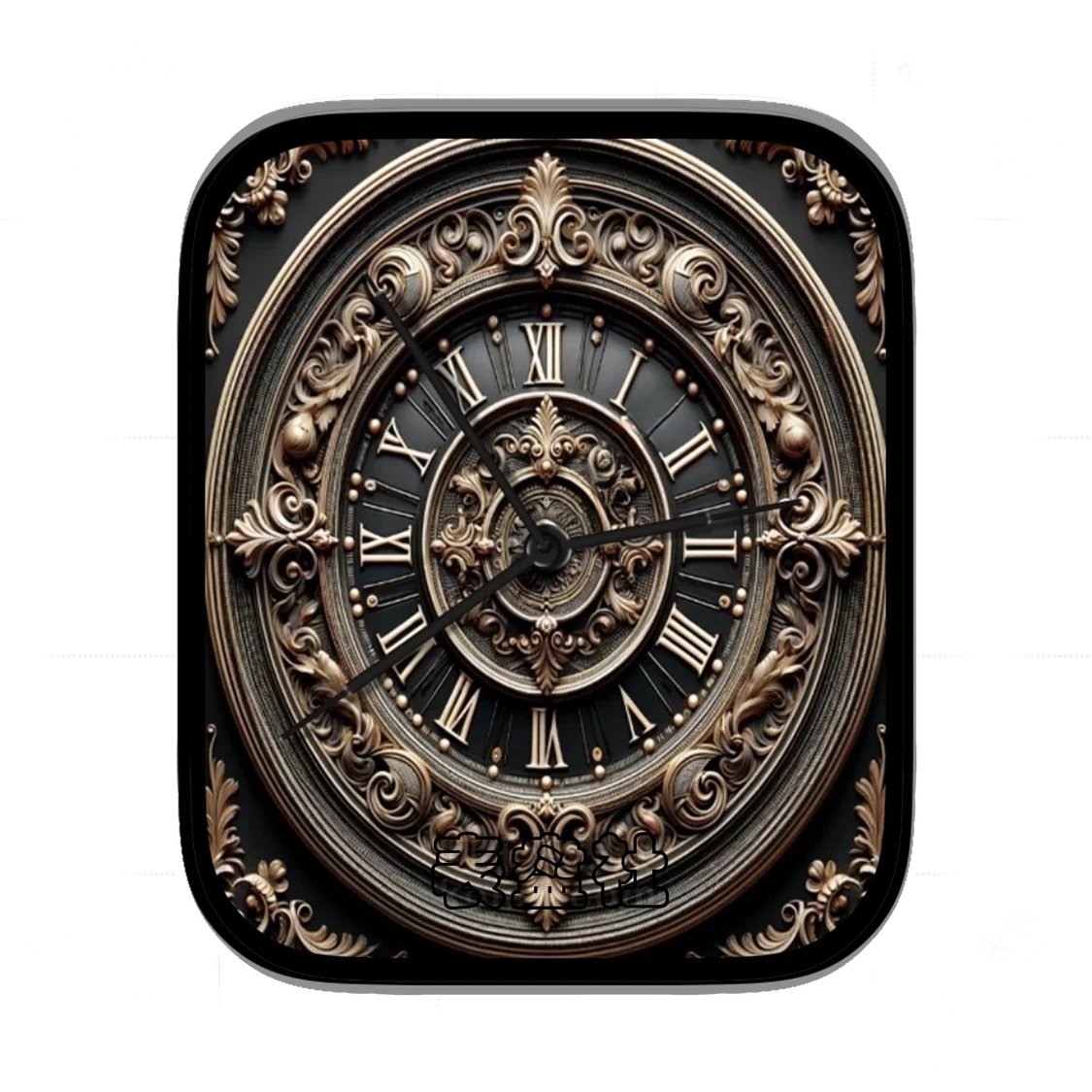 AI艺术作品简约罗马数字表盘