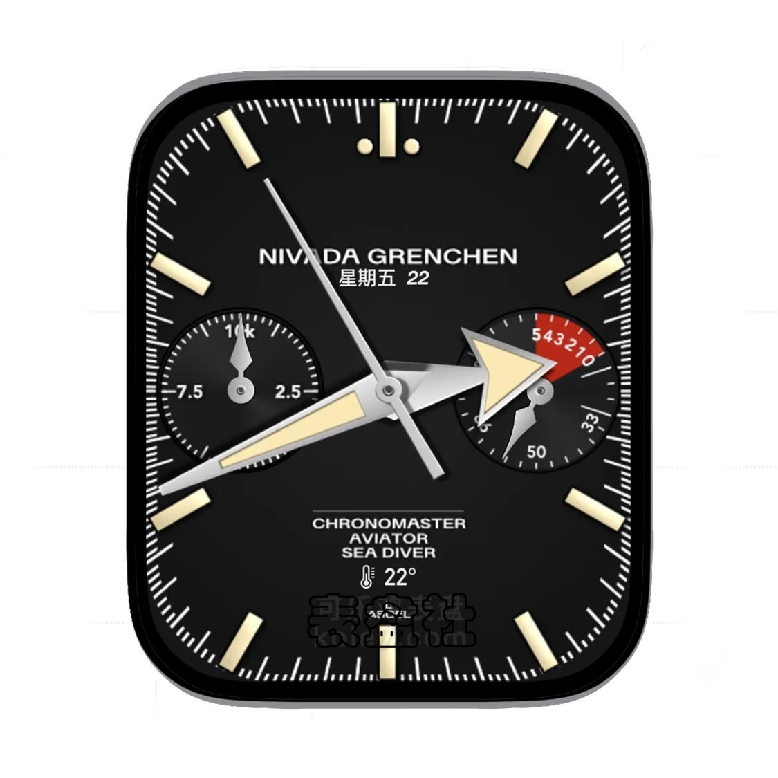 nivada尼维达酷黑双盘式Ultra专用表盘