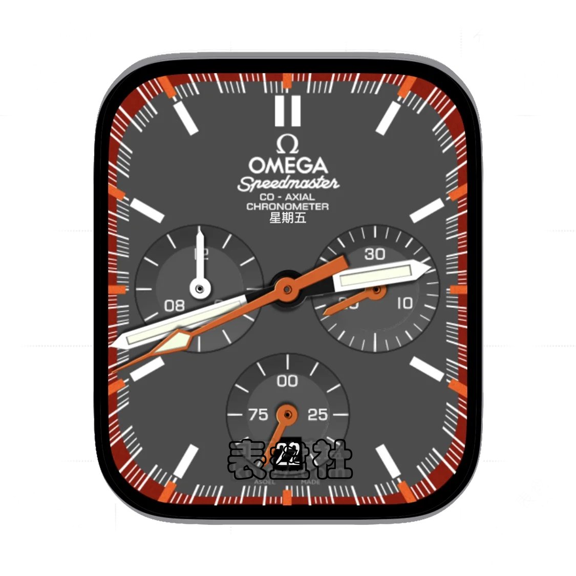 OMEGA欧米茄灰底三盘式表盘