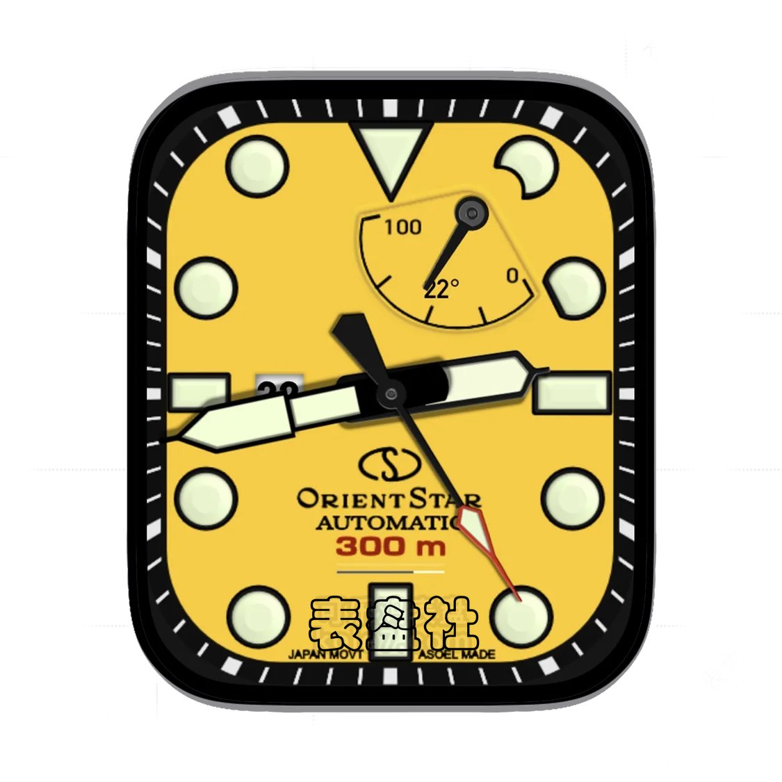 ORIENT东方双狮黄盘简约年历Ultra专用表盘