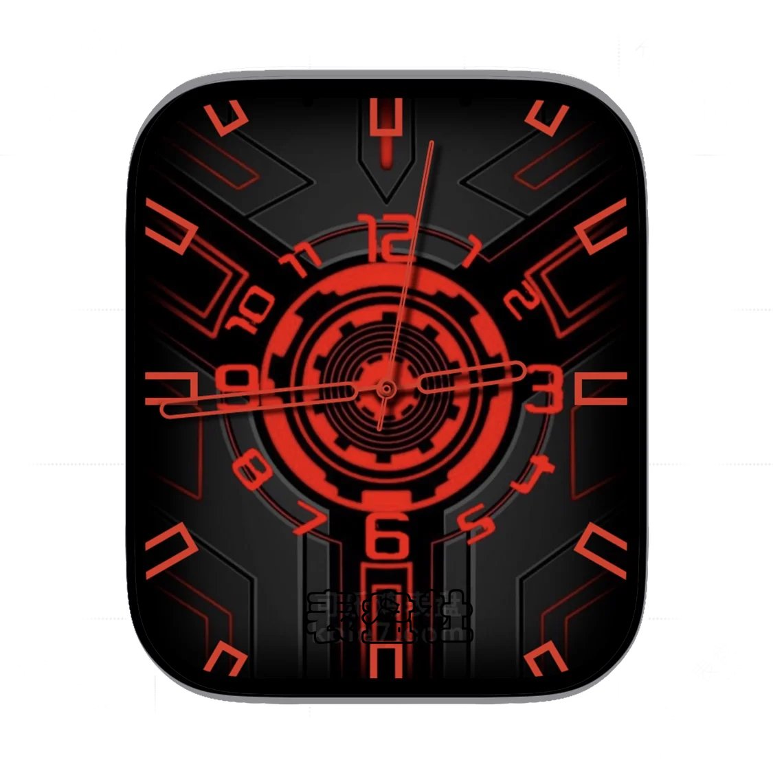 RED红色简约数字表盘