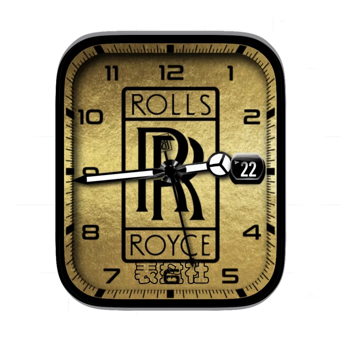 RollsRoyce劳斯莱斯黄底年历表盘