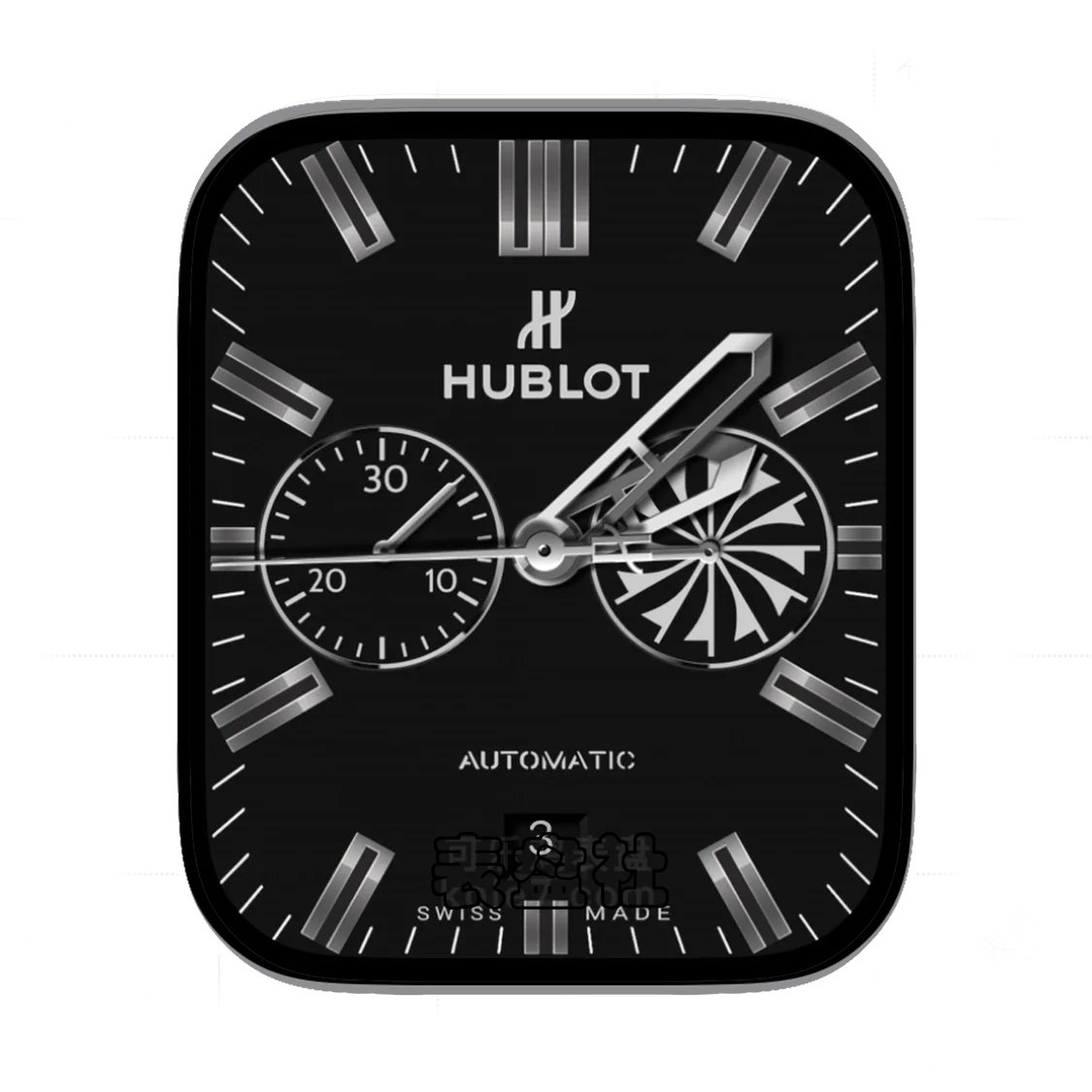 HUBLOT宇舶酷黑双盘式年历表盘