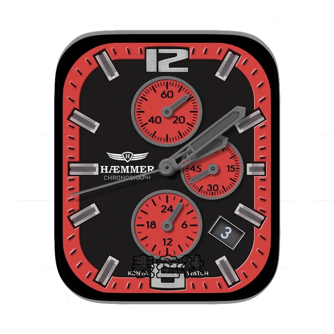 Haemmer海默尔黑底三盘式年历Ultra专用表盘