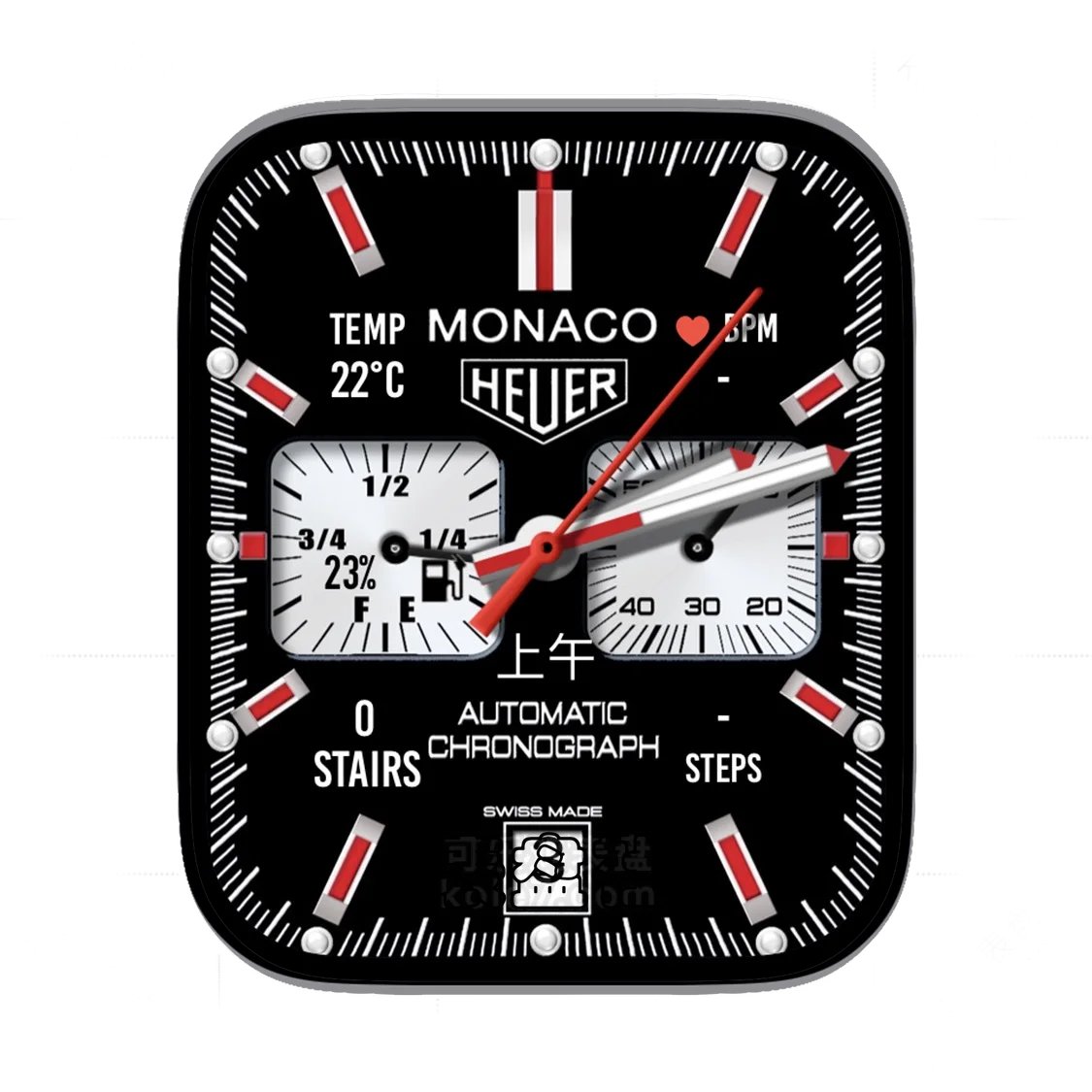 TAGHEUER泰格豪雅双盘式年历表盘