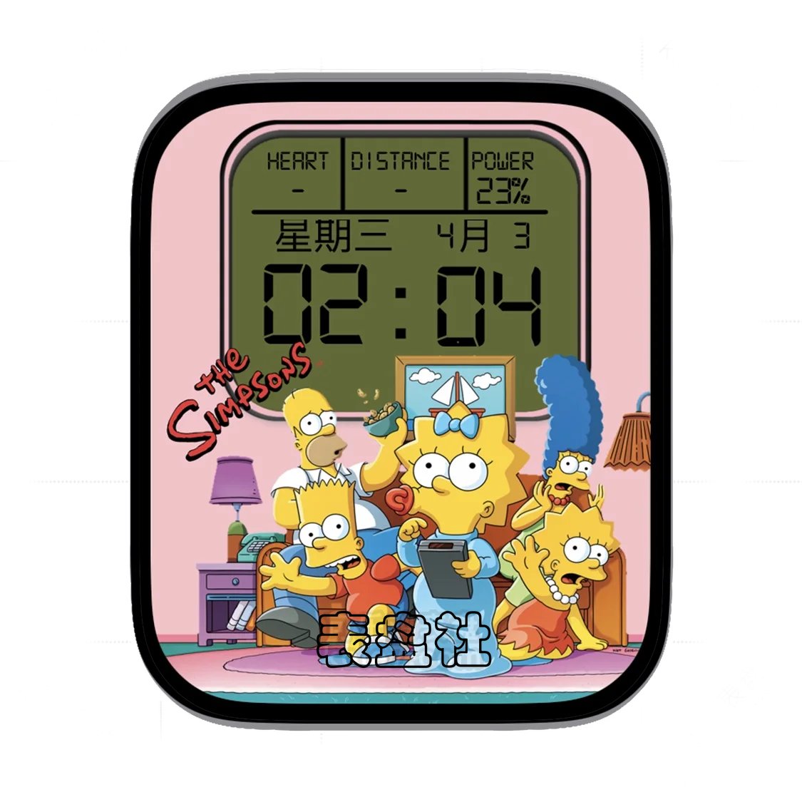 Simpsons辛普森一家简约数字表盘