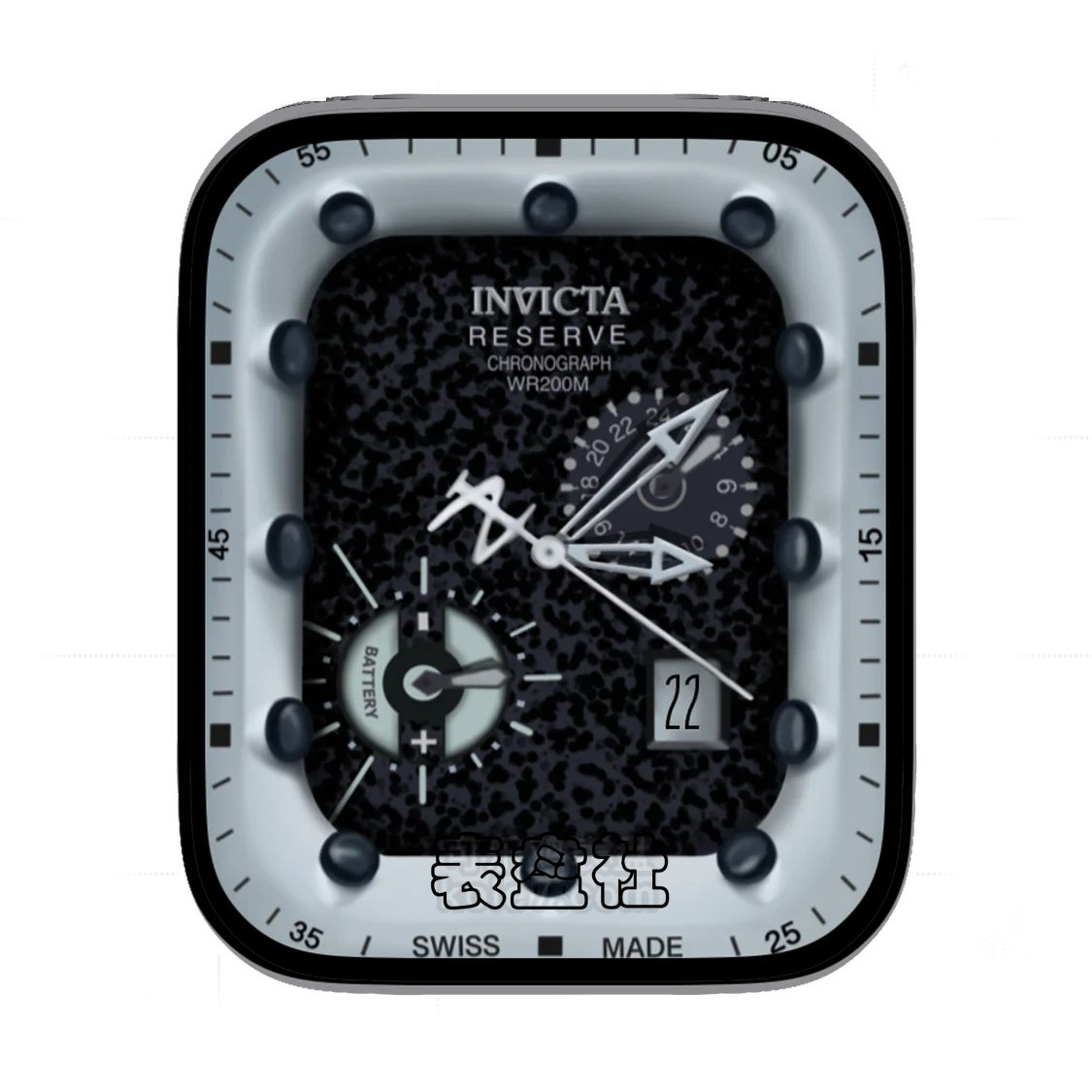 INVICTA因维克塔黑底单盘式表盘