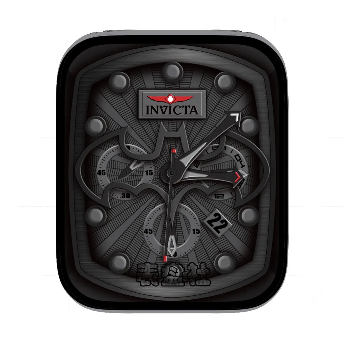 INVICTA因维克塔蝙蝠侠灰黑蜘蛛网表盘