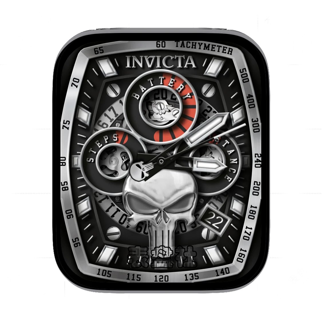 INVICTA因维克塔&Punisher惩罚者高级机械三盘式表盘