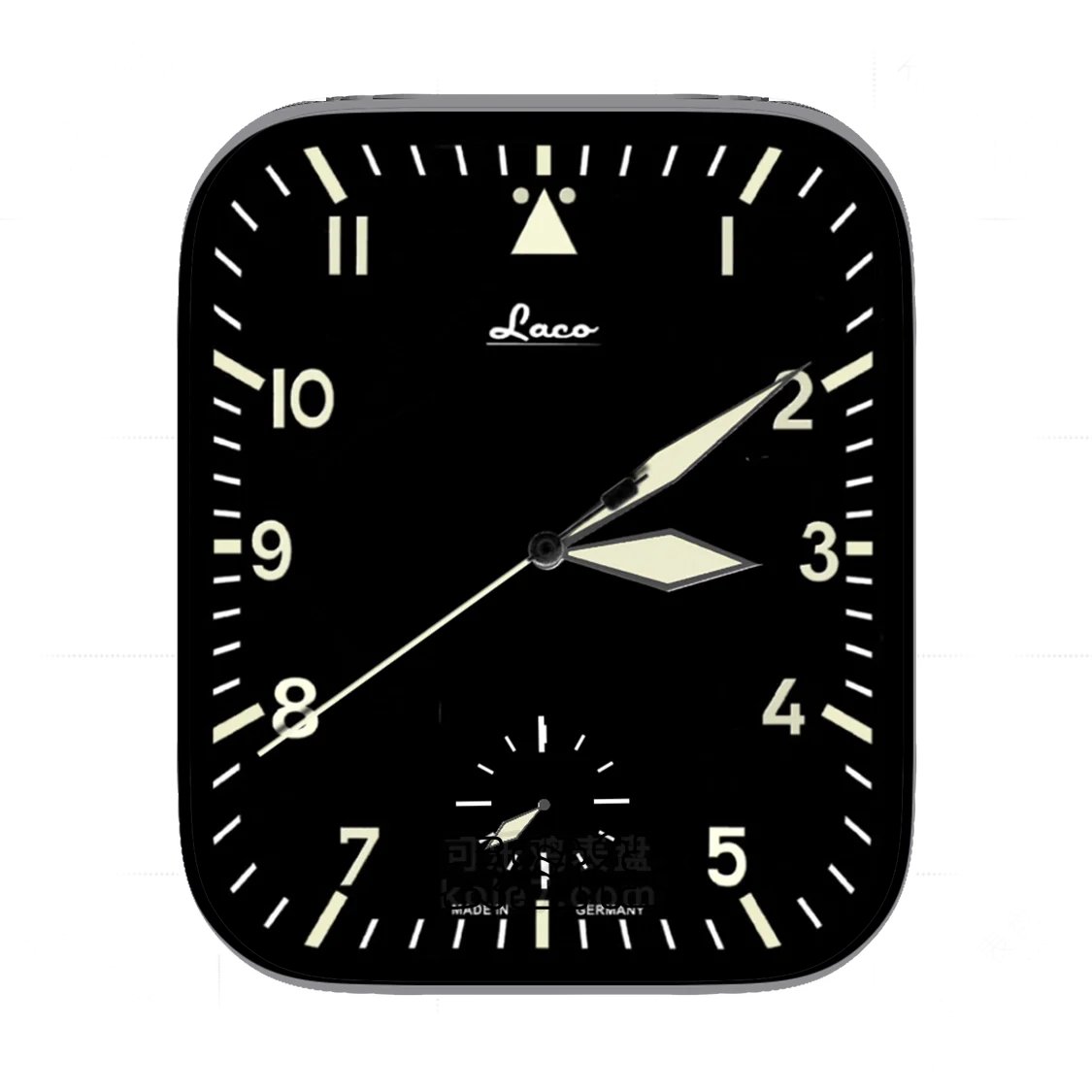 Laco朗坤黑底简约数字表盘