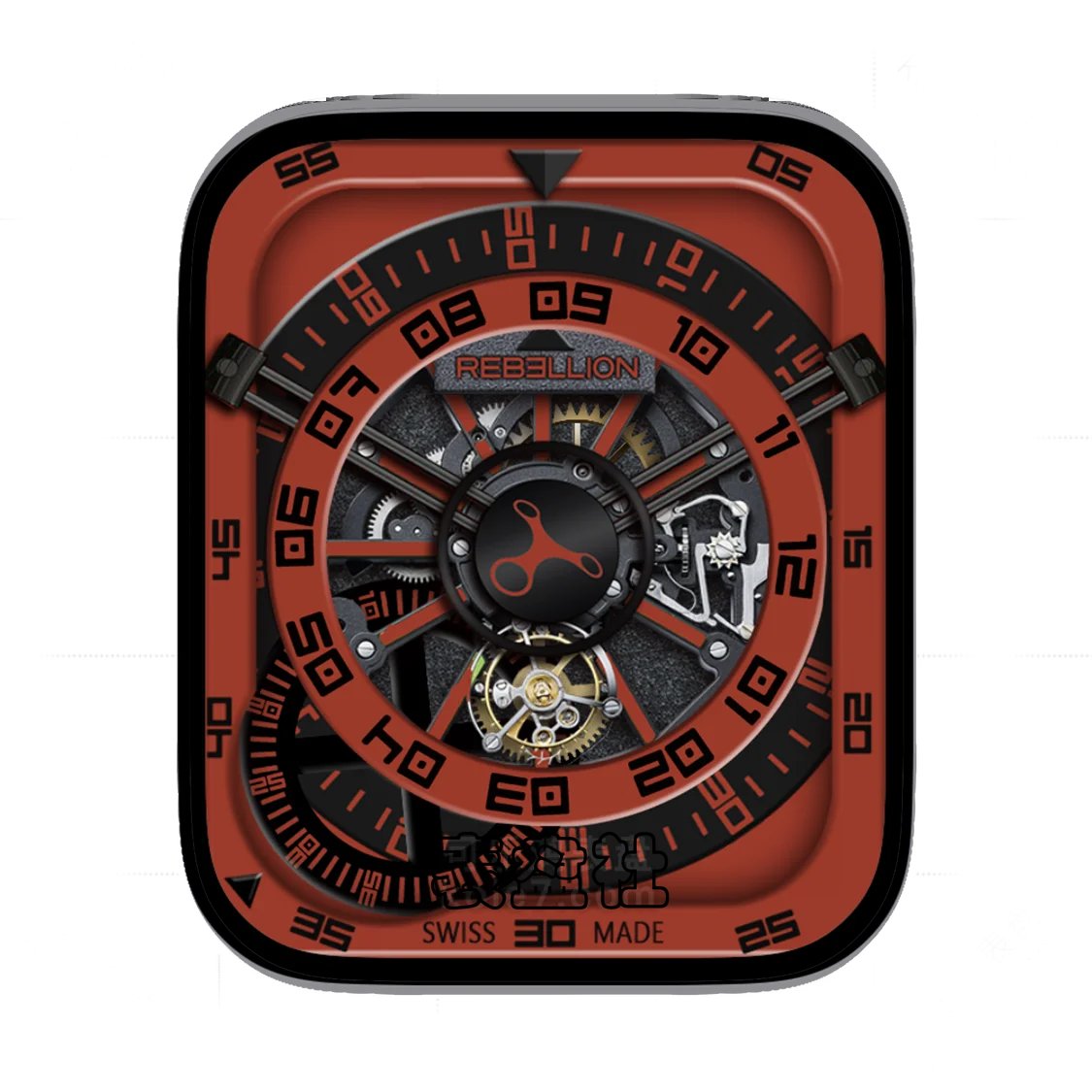 Rebellion瑞柏麟红底陀飞轮机械表盘