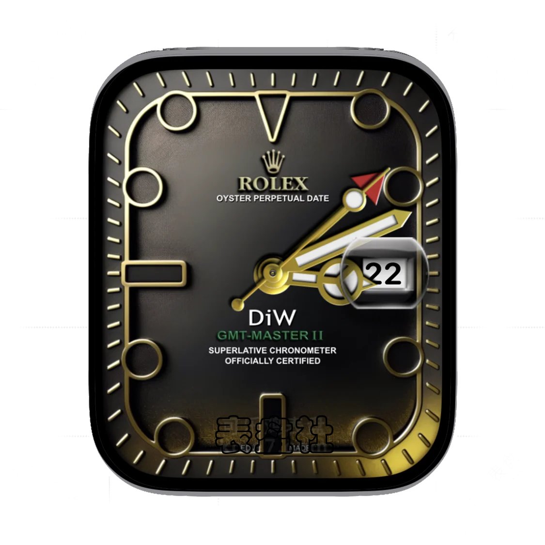 Rolex劳力士金色金属质感年历表盘