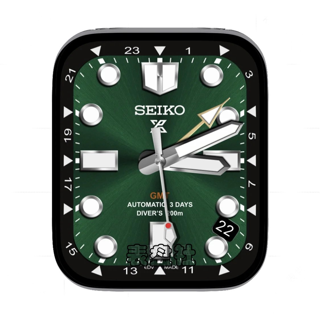 SEIKO精工翡翠绿金属拉丝年历表盘