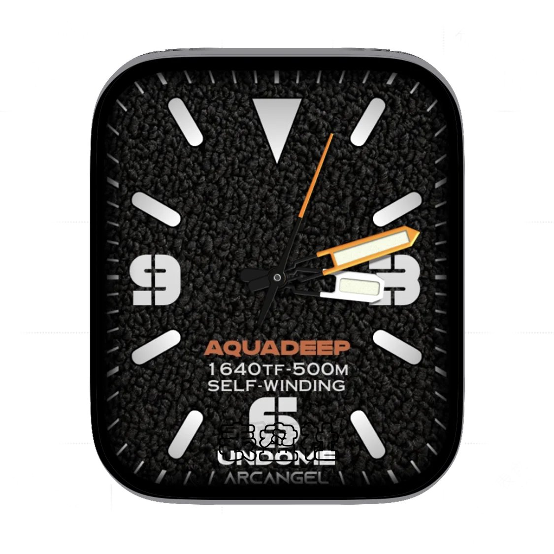 Undome 黑色毛绒简约数字表盘