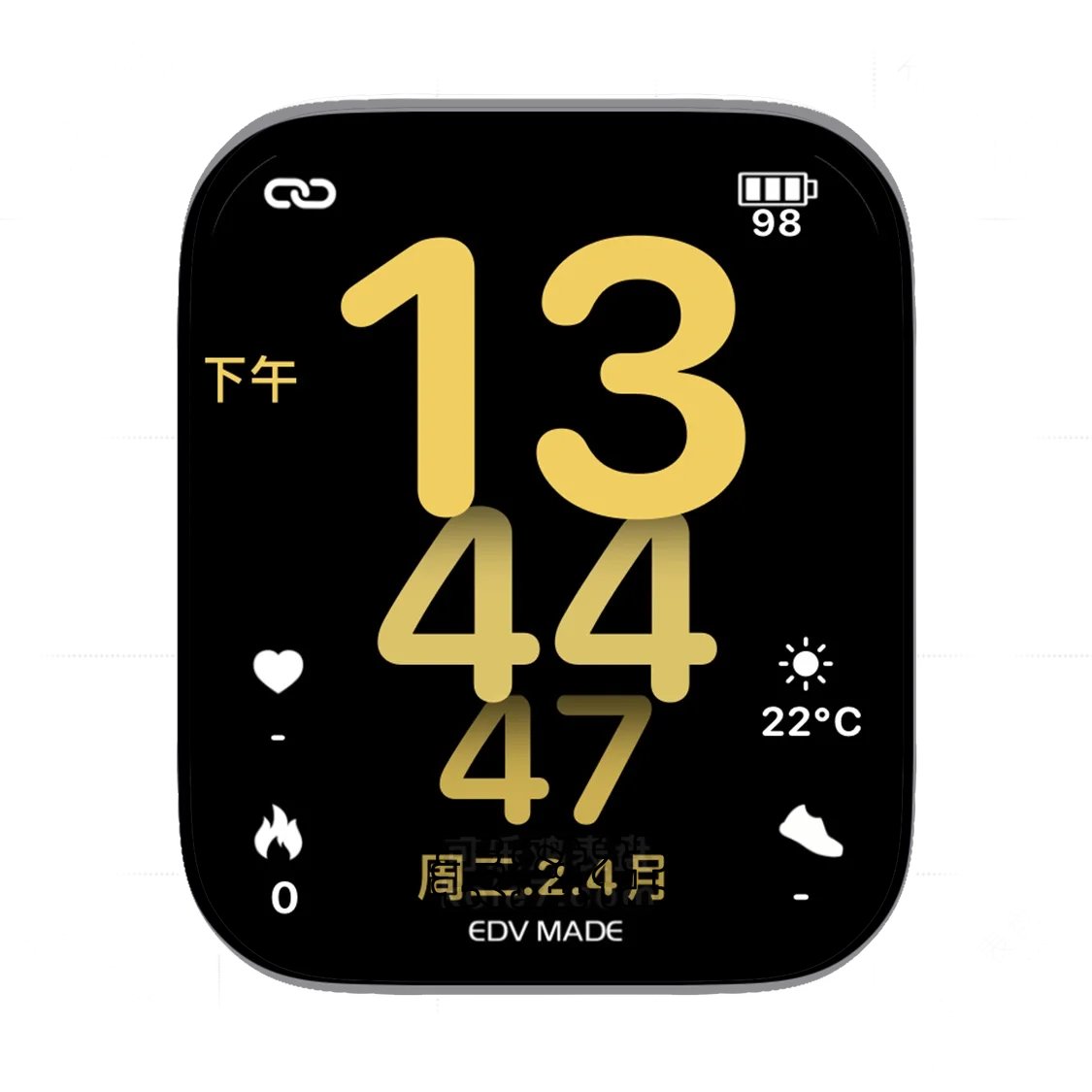 简约黄色数字表盘