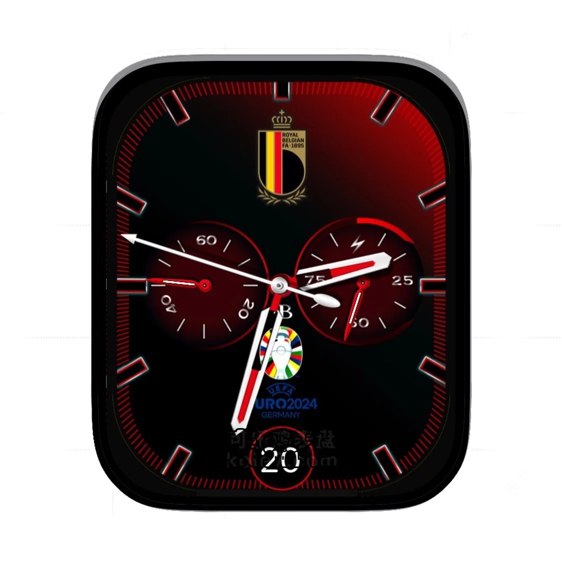 EURO2024欧洲杯之Belgiun比利时国家队双盘式年历Ultra专用表盘