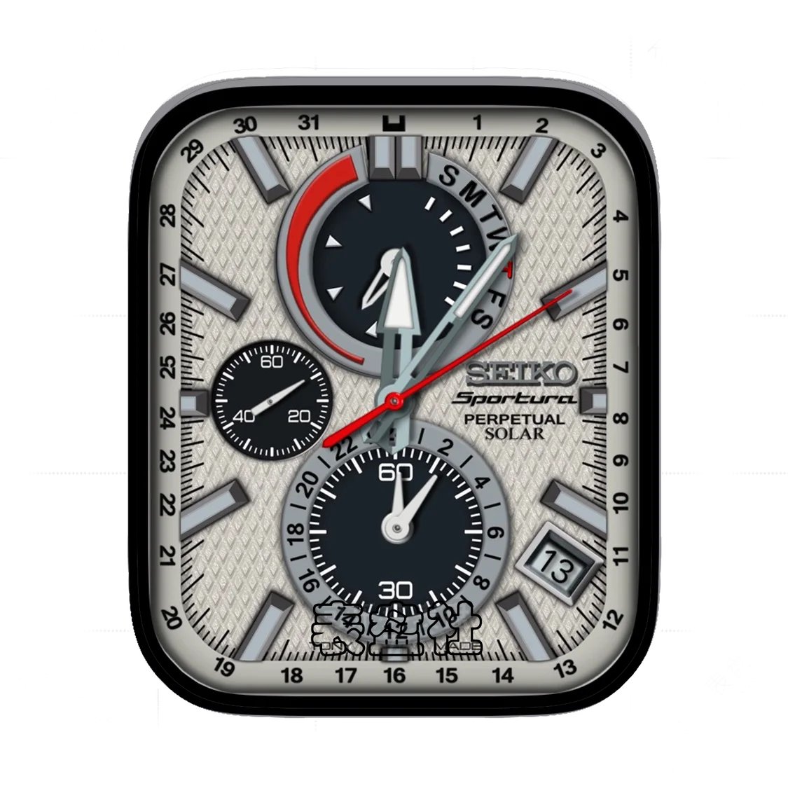 Seiko精工三盘式年历表盘