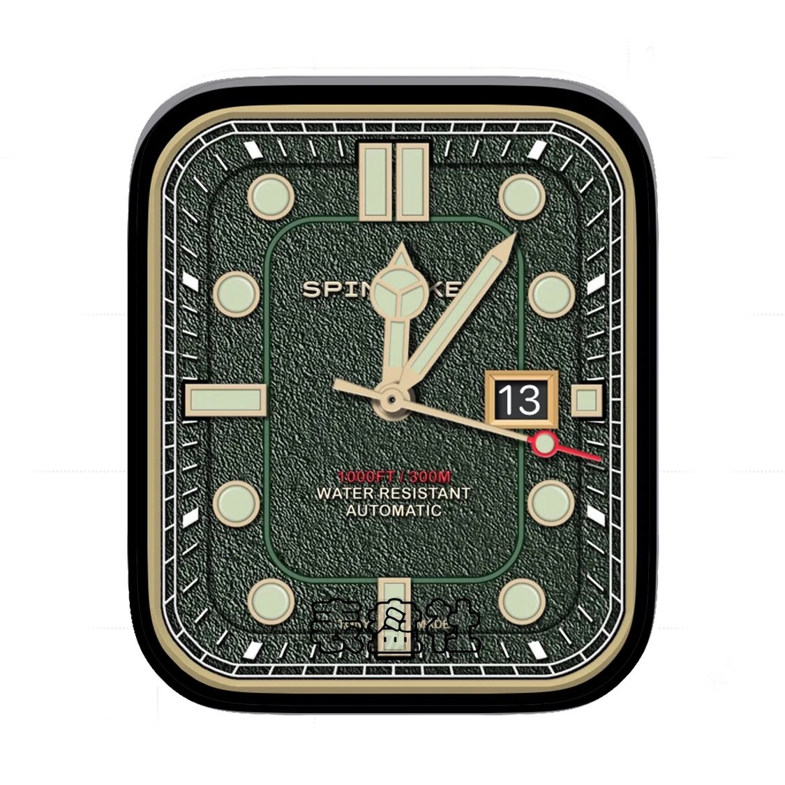 spinnaker磨砂质感简约年历表盘