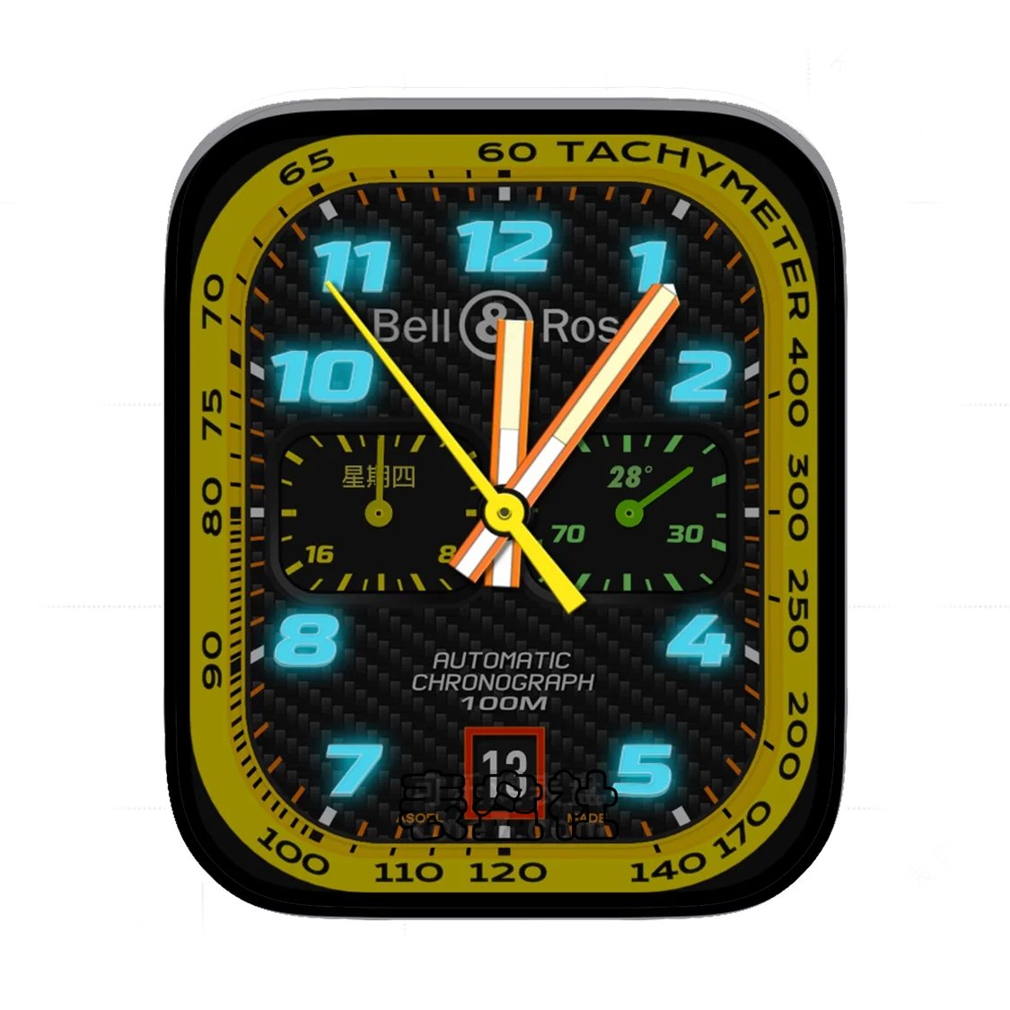 Bell&Ross柏莱士双盘式年历Ultra专用表盘