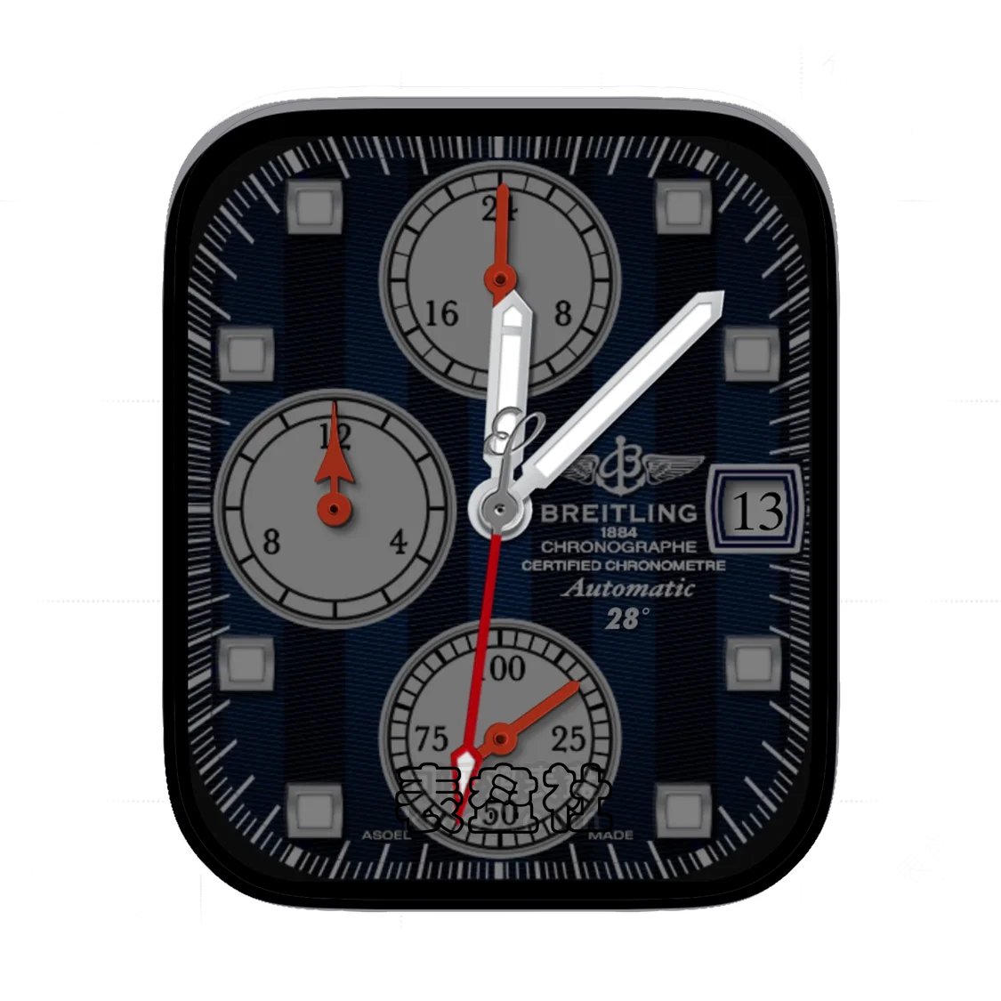 BREITLING百年灵三盘式红色指针Ultra专用表盘