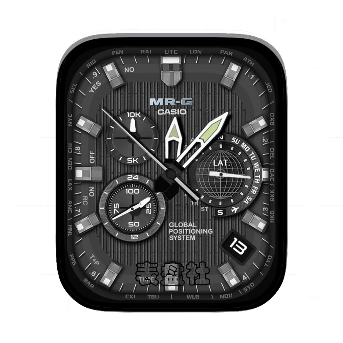 Casio卡西欧高级三盘式酷黑Ultra专用表盘