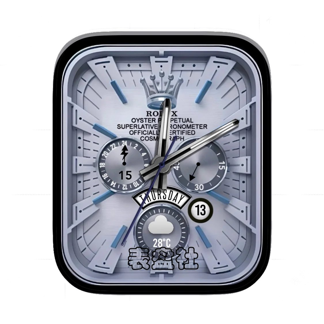 Rolex劳力士3D皇冠三盘式年历表盘