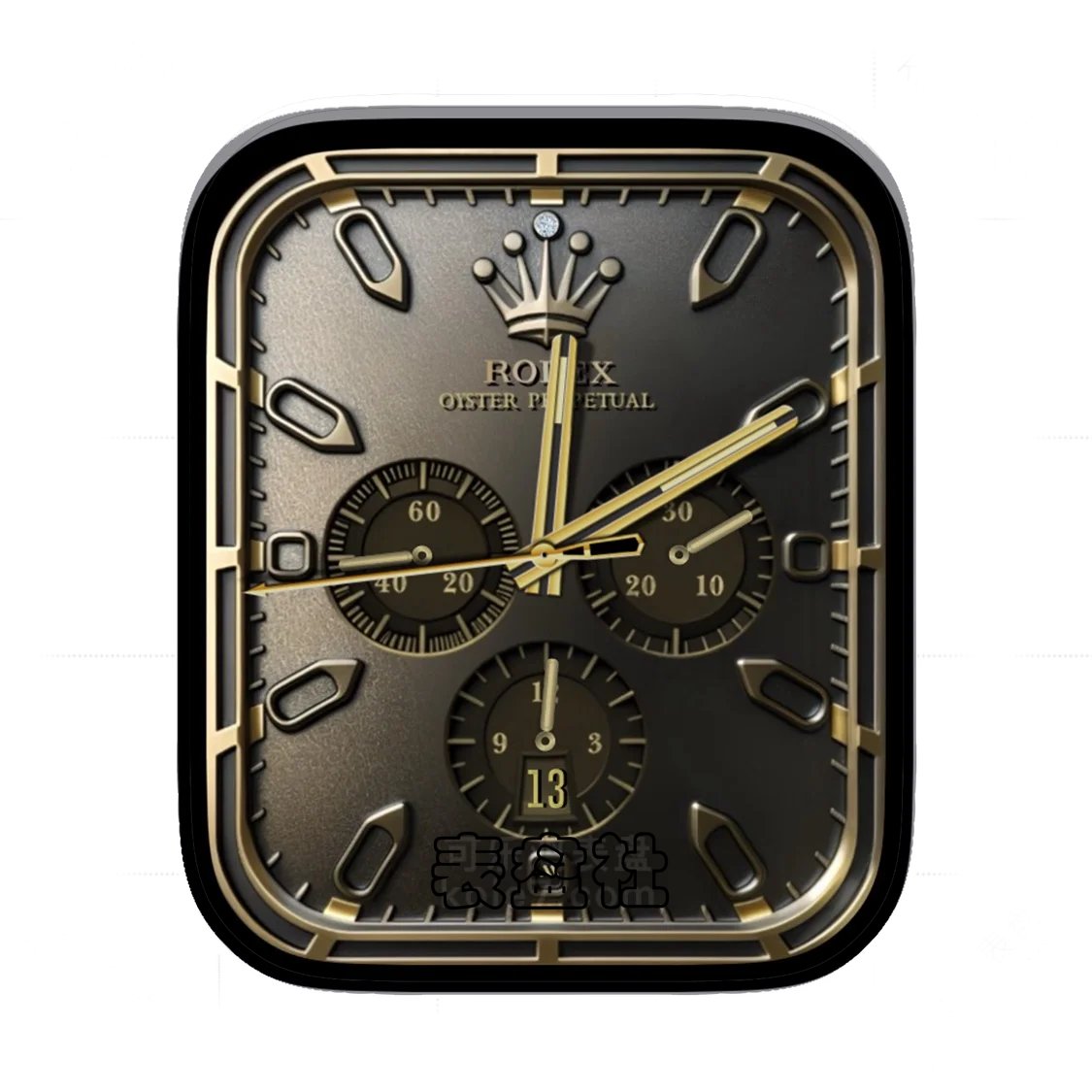 Rolex劳力士铜金3D质感三盘式表盘