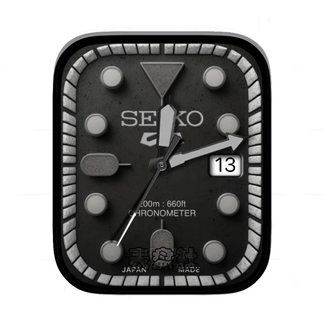 Seiko精工简约酷黑年历Ultra专用表盘