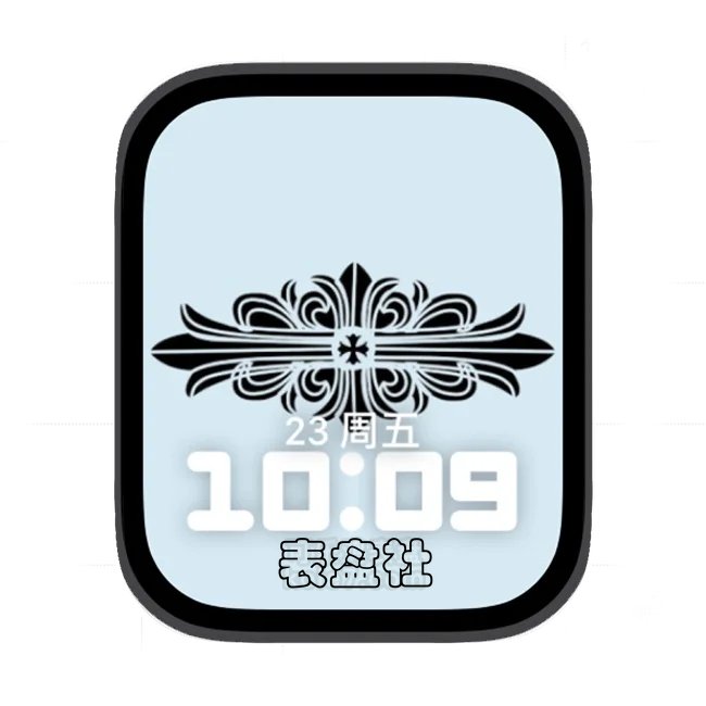 Chrome Hearts克罗心简约黑logo苹果Apple Watch景深人像表盘