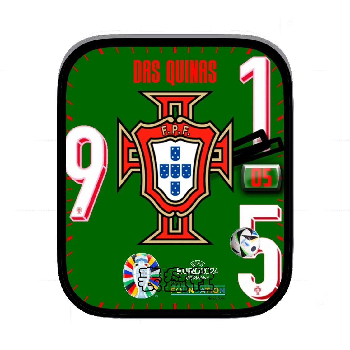 PORTUGAL EURO 葡萄牙 2024 年欧洲杯苹果iwatch表盘