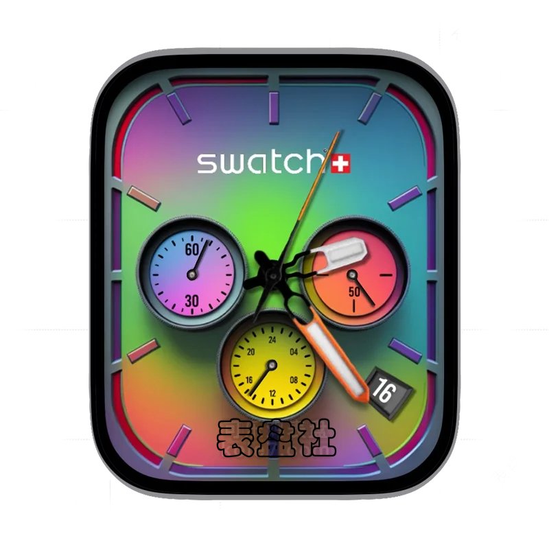 swatch斯沃琪彩色渐变表盘表盘