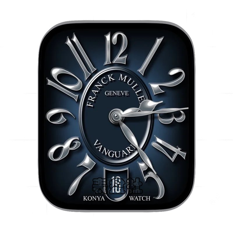 法兰克穆勒FRANCK MULLER深蓝色暗黑数字表盘表盘