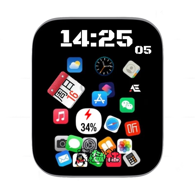 安卓黑色背景桌面图标凌乱表盘表盘