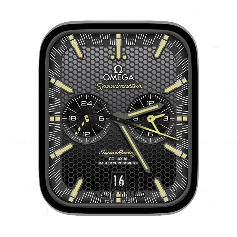 OMEGA欧米茄黑色蜂窝表盘表盘