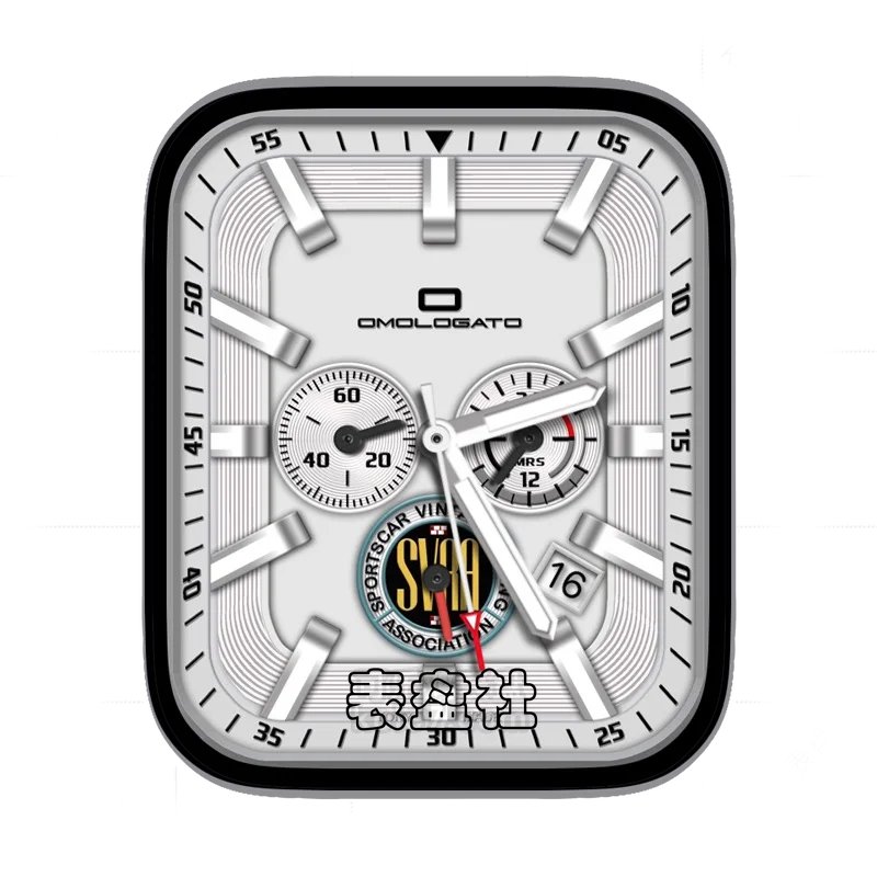 白色三盘表盘简约表盘