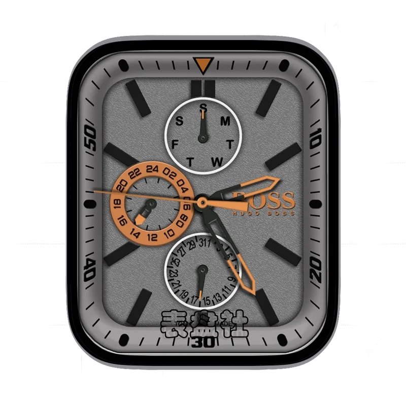 Boss波士高级磨砂灰三盘式表盘