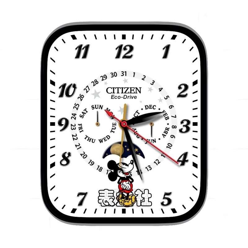 西铁城CITIZEN米奇迪士尼白色背景表盘表盘