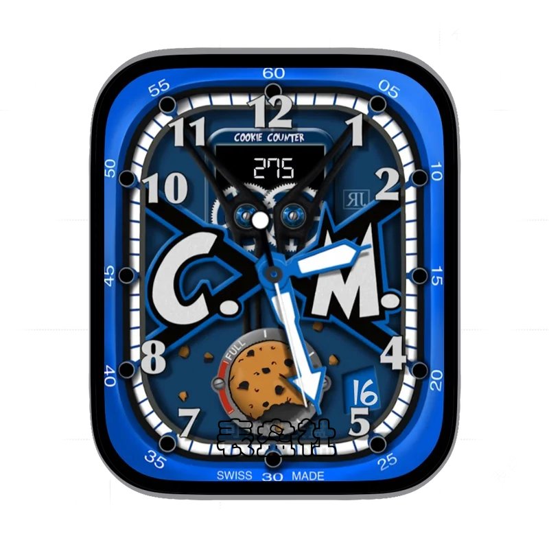 深蓝色巧克力饼干深蓝色外圈表盘表盘