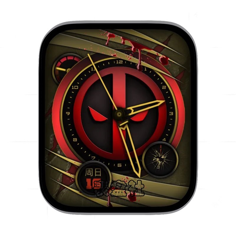 金属外圈红色蝙蝠表盘表盘