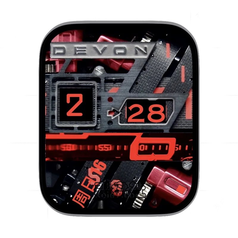 devon红色机械炫酷表盘表盘