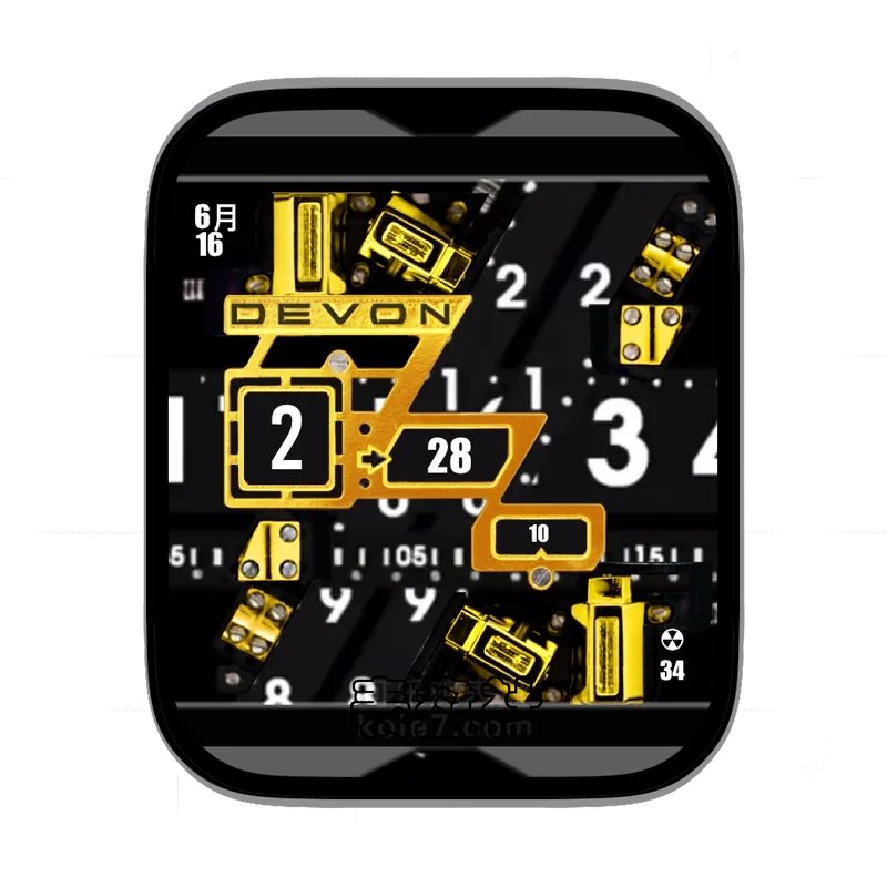 debon黑色机械炫酷表盘表盘